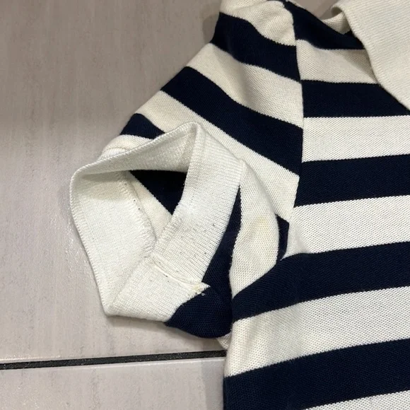 Juicy Couture Vintage Y2K Striped Polo Puff Short Sleeve Top Size Small - Picture 7 of 13